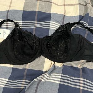 Tatiana Black Lace Bra, Sz 44DD